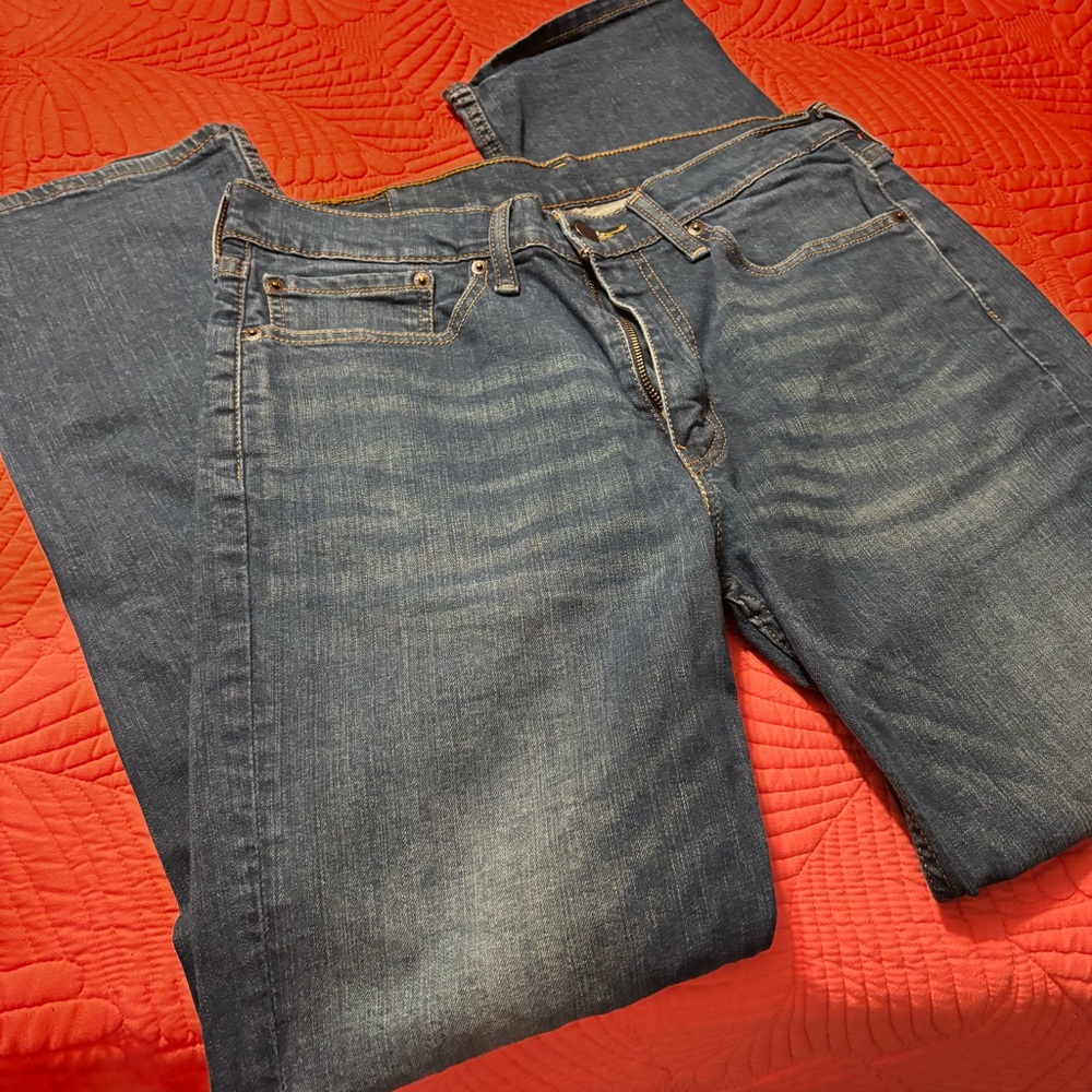 Levi Dark Blue Relaxed Jeans 514 34x32